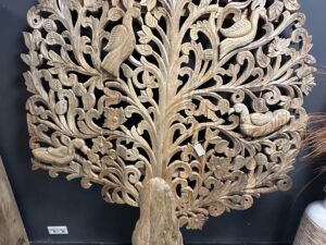 Houtsnijwerk levensboom mangohout