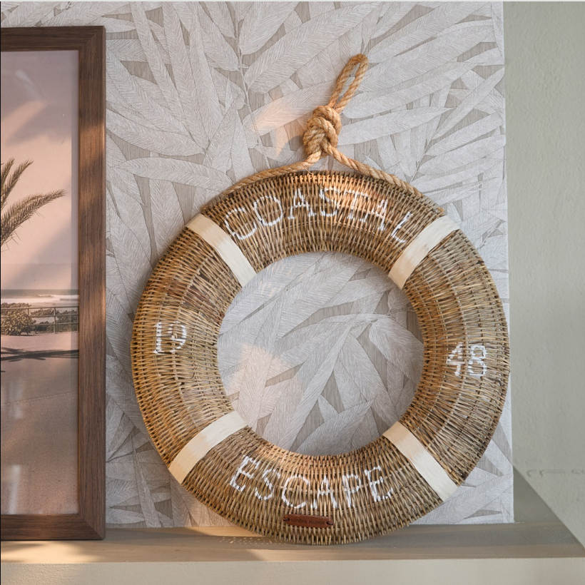 Riviera Maison rustic rattan life buoy
