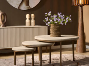 Salontafel set/3 Zand brons
